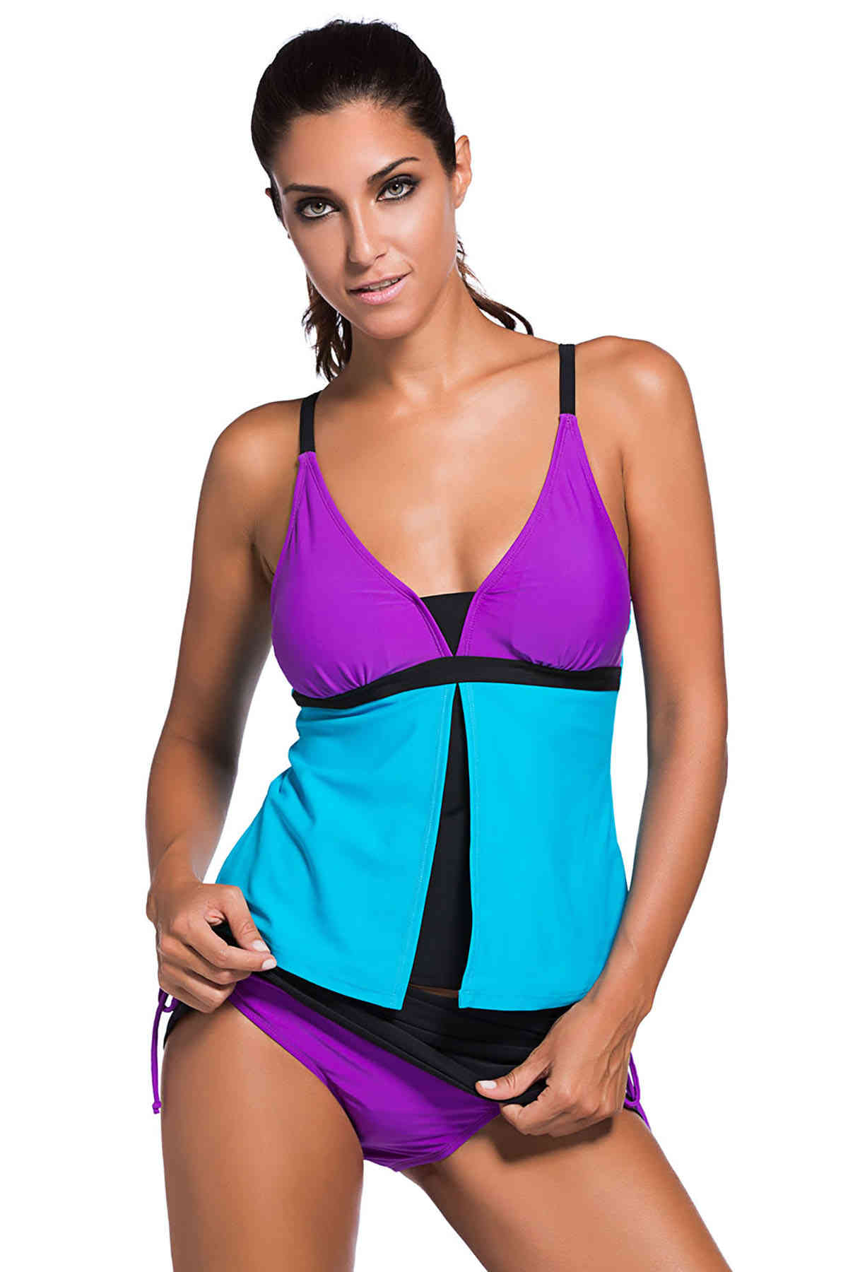 angelsin-sik-renkli-tankini-etekli-bikini-takim-mayokini-tankini-angelsin-11161-19-B